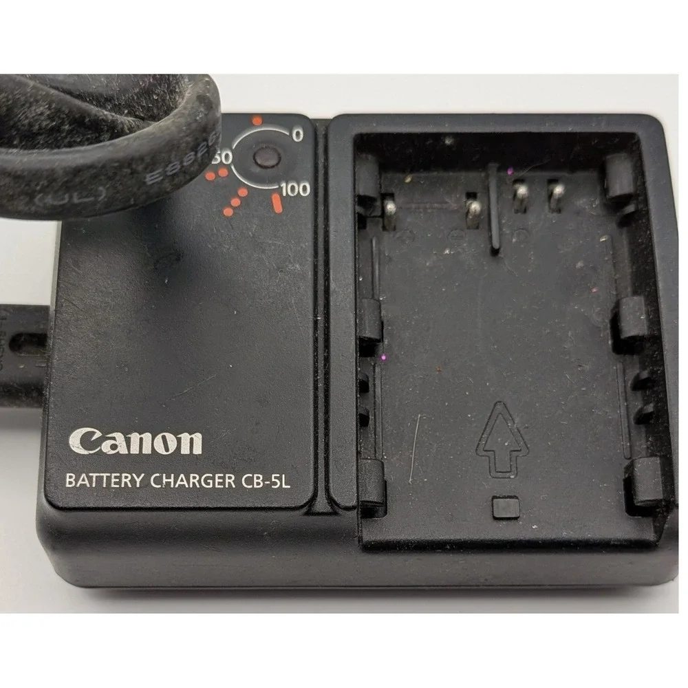 Canon Battery Charger CB-5L Unisex OS Black Good DS8101 Untested AC Cord